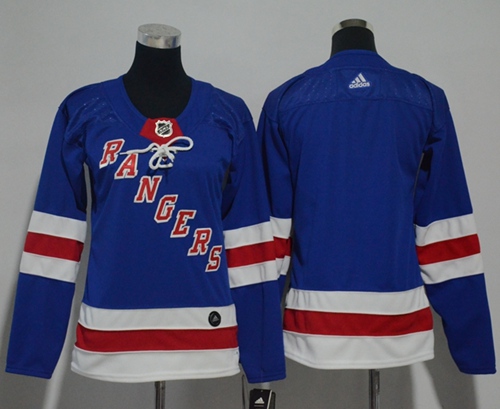 Adidas New York Rangers Blank Royal Blue Home Authentic Women Stitched NHL Jersey->women nhl jersey->Women Jersey